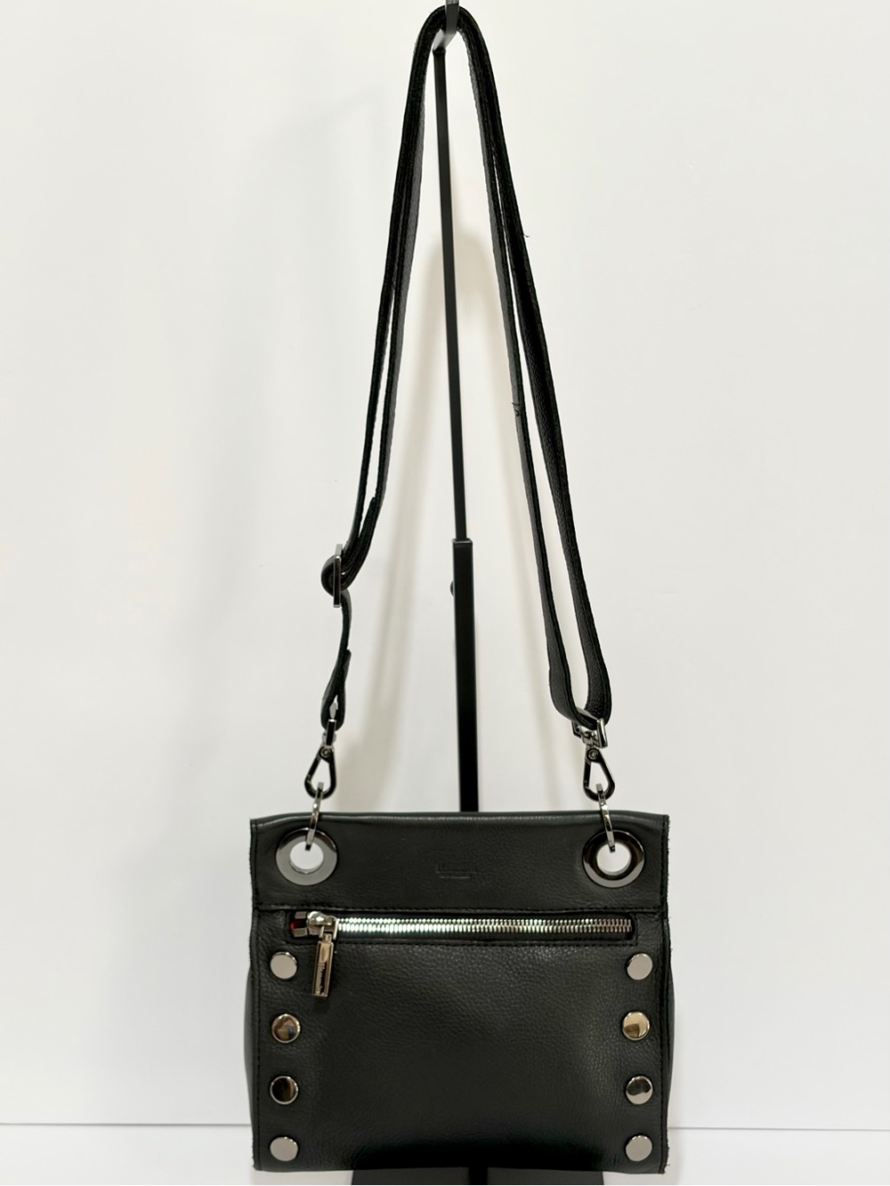 Hammitt Tony Small Crossbody Bag In Black Leather/Gunmetal Hardware